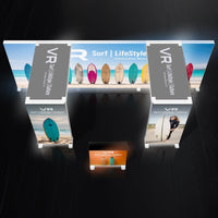10x20 Backlit Trade Show Booth SEG Double Arch