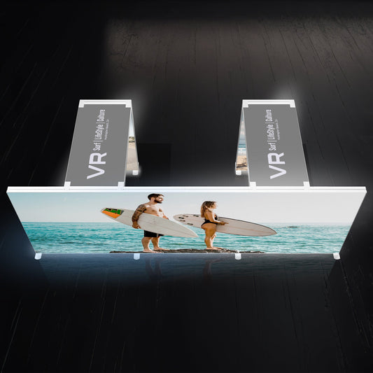10x20 Backlit Trade Show Booth SEG Double Arch