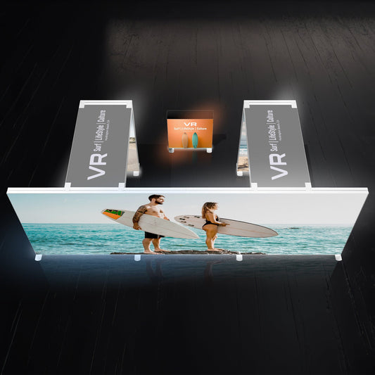 10x20 Backlit Trade Show Booth SEG Double Arch