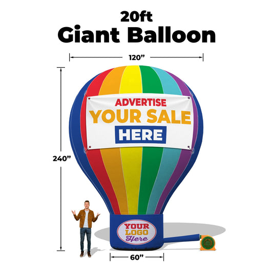 20ft Tall / Complete Set w/ Blower / + Add Banner
