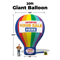 20ft Tall / Complete Set w/ Blower / + Add Banner

