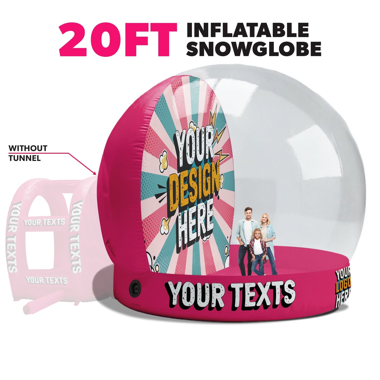 Pink / 20ft / No Tunnel