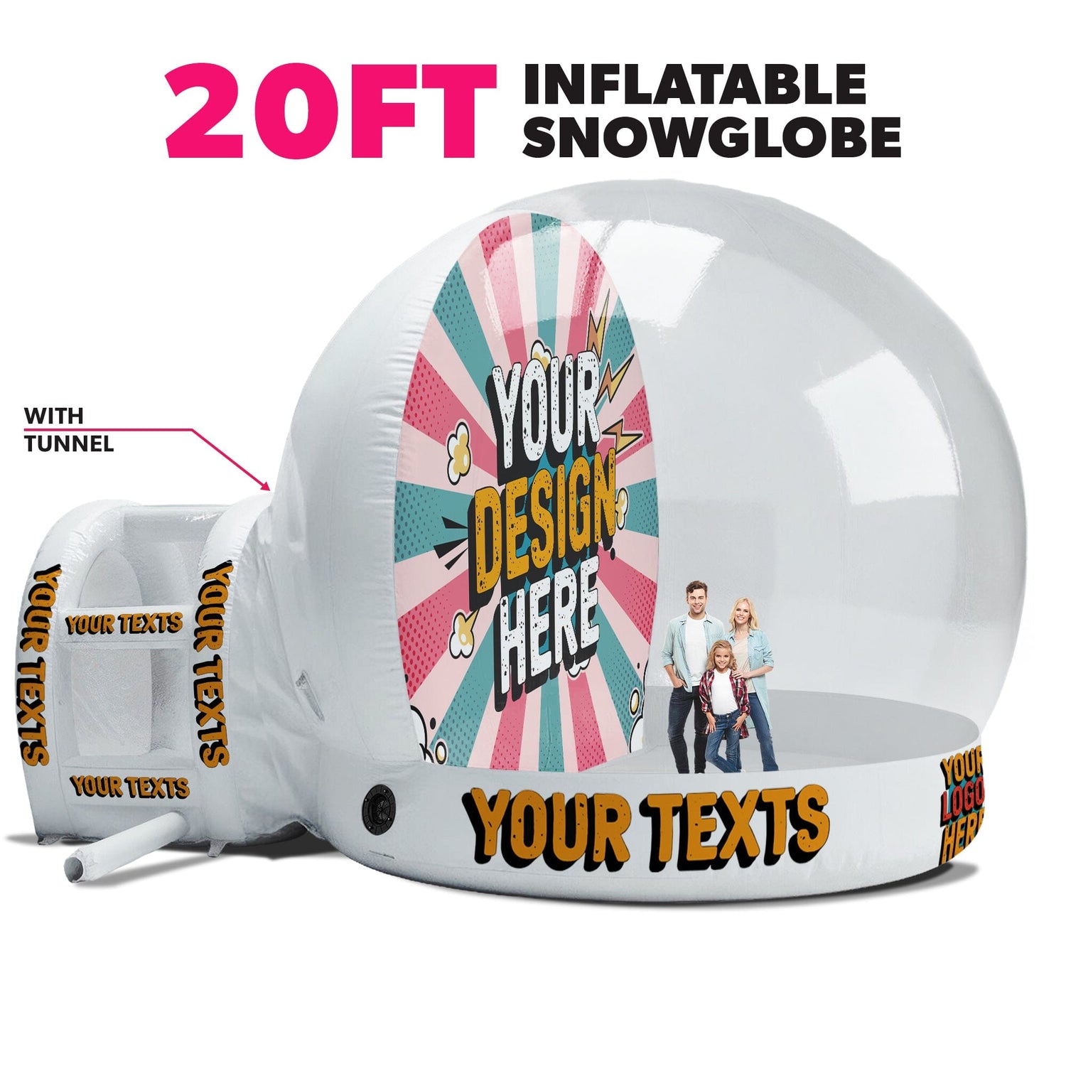 White / 20ft / + Add Tunnel