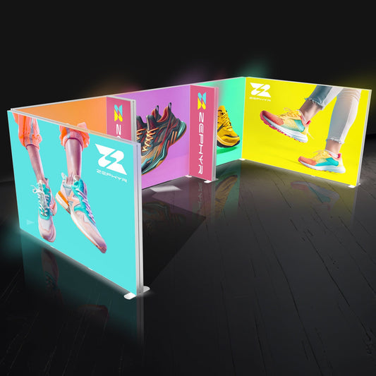10x20 Backlit Trade Show Booth SEG Partition