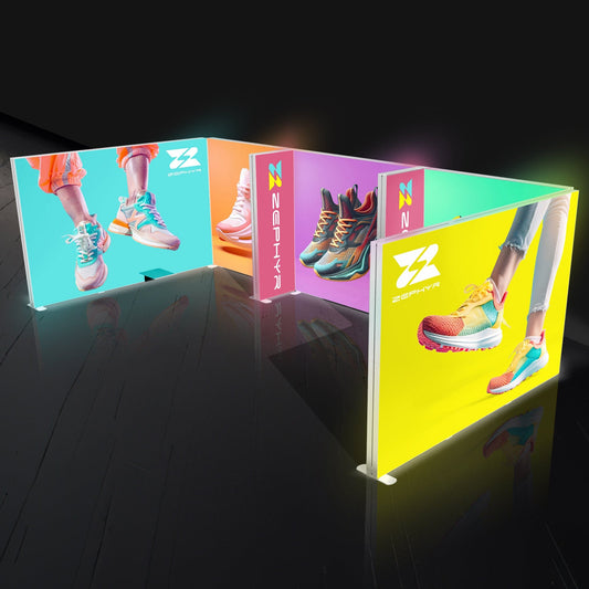 10x20 Backlit Trade Show Booth SEG Partition