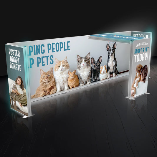 10x20 Backlit Single Archway SEG Trade Show Booth Display