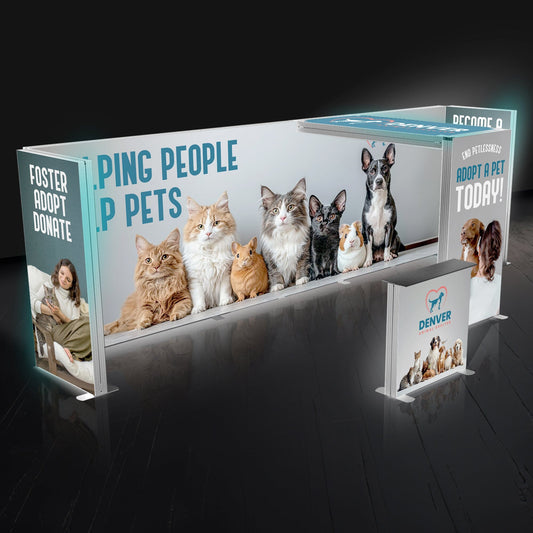 10x20 Backlit Single Archway SEG Trade Show Booth Display