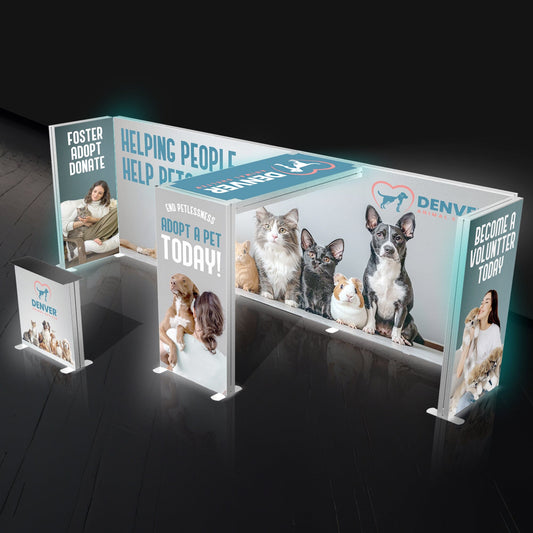 10x20 Backlit Single Archway SEG Trade Show Booth Display