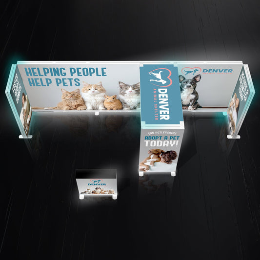 10x20 Backlit Single Archway SEG Trade Show Booth Display