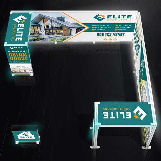 20x20 Backlit Double Archway SEG Trade Show Booth Display