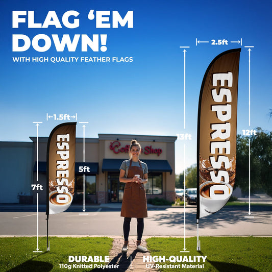 Espresso Feather Flag