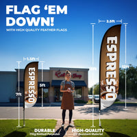Espresso Feather Flag