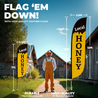 Local Honey Feather Flag
