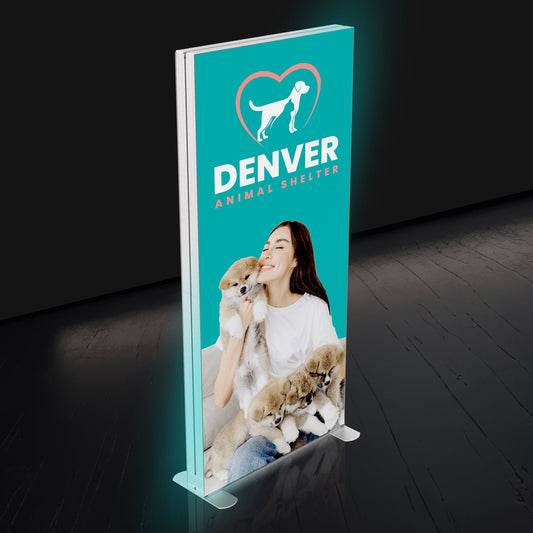 SEG Backlit Banner Stand Display