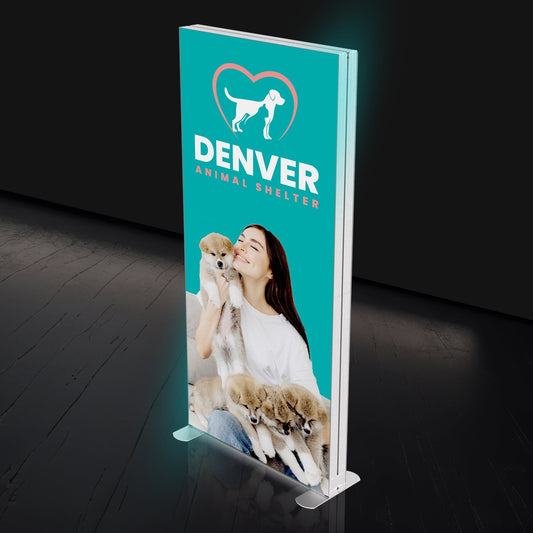 SEG Backlit Banner Stand Display