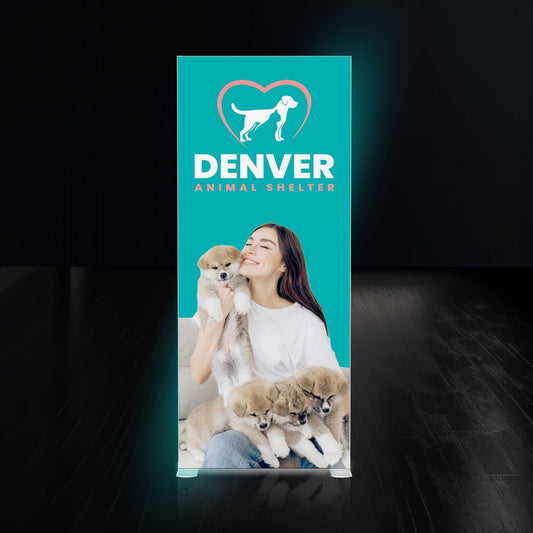 SEG Backlit Banner Stand Display