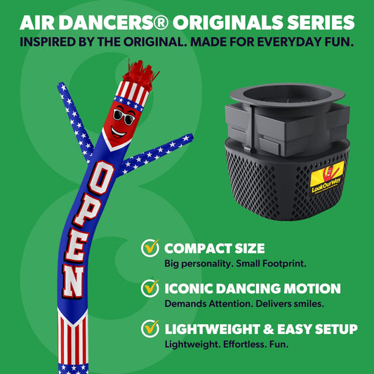 Air Dancers® Originals Inflatable Tube Man Open American Themed