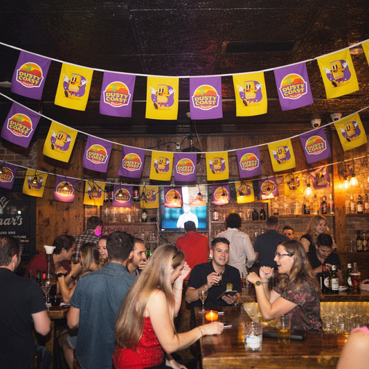 Custom Double-Sided Print String Pennant Flags