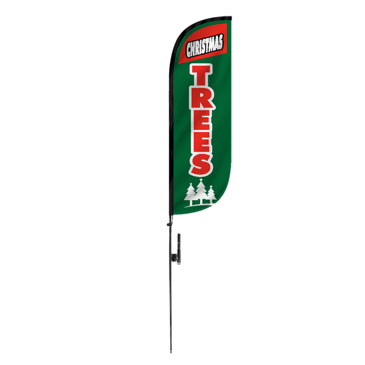 Christmas Trees Feather Flag 