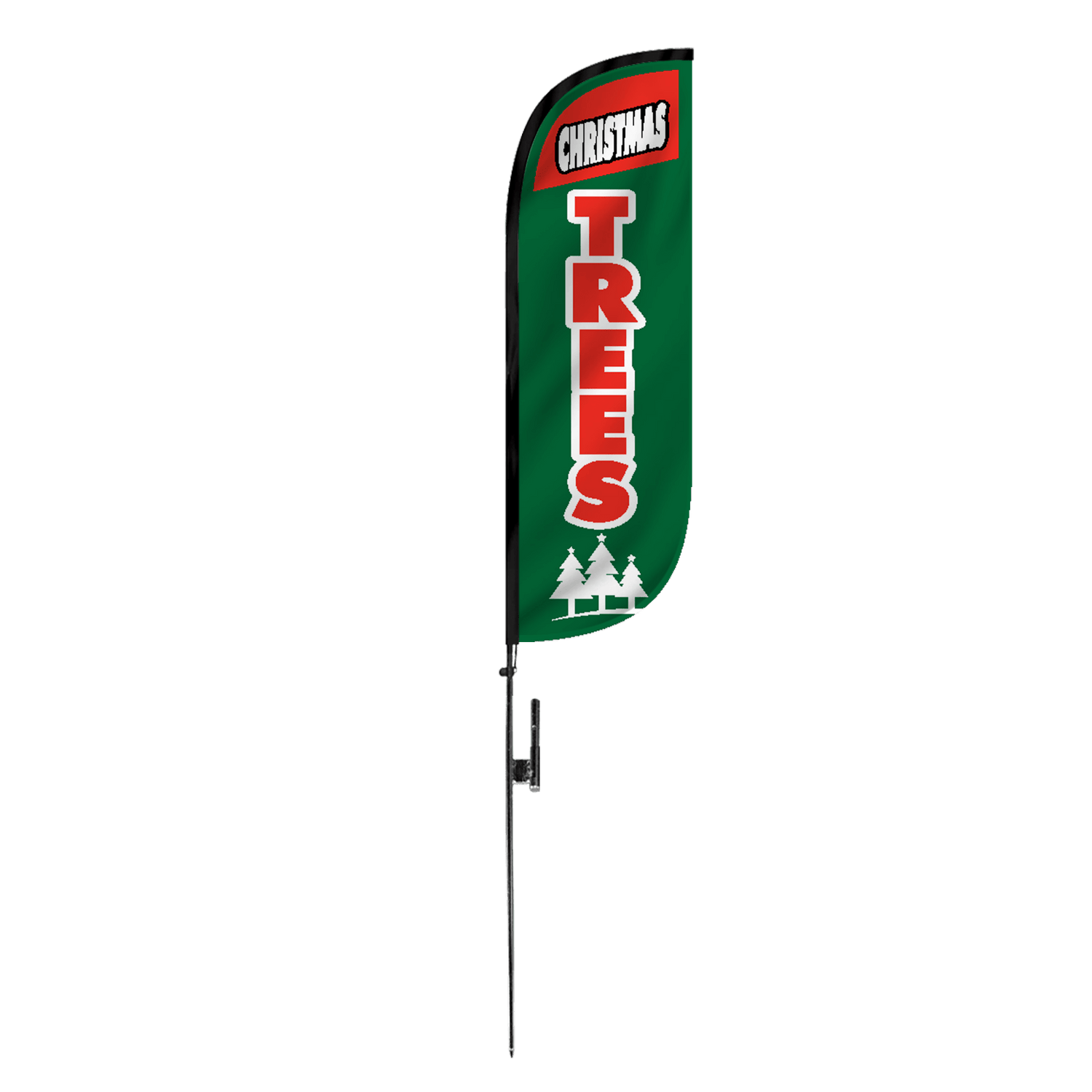 Christmas Trees Feather Flag 