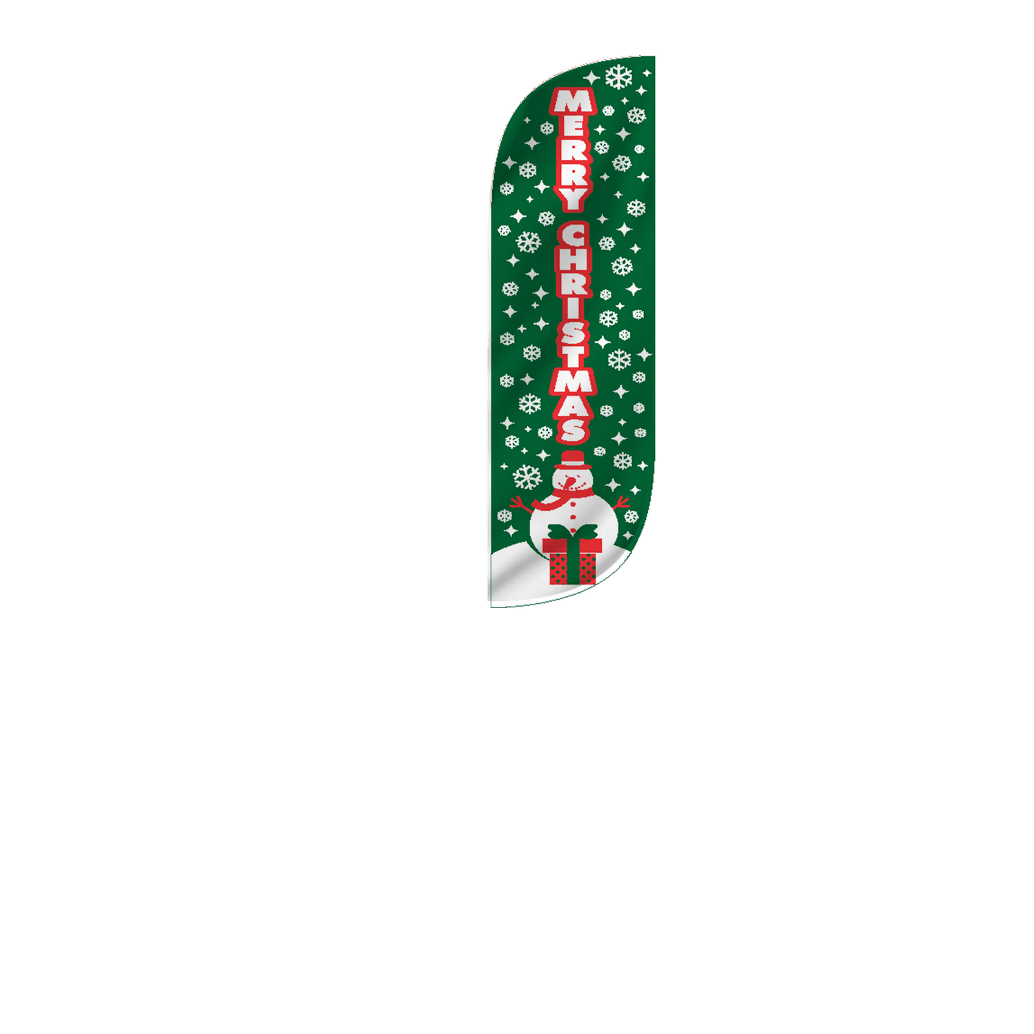 Merry Christmas Feather Flag 