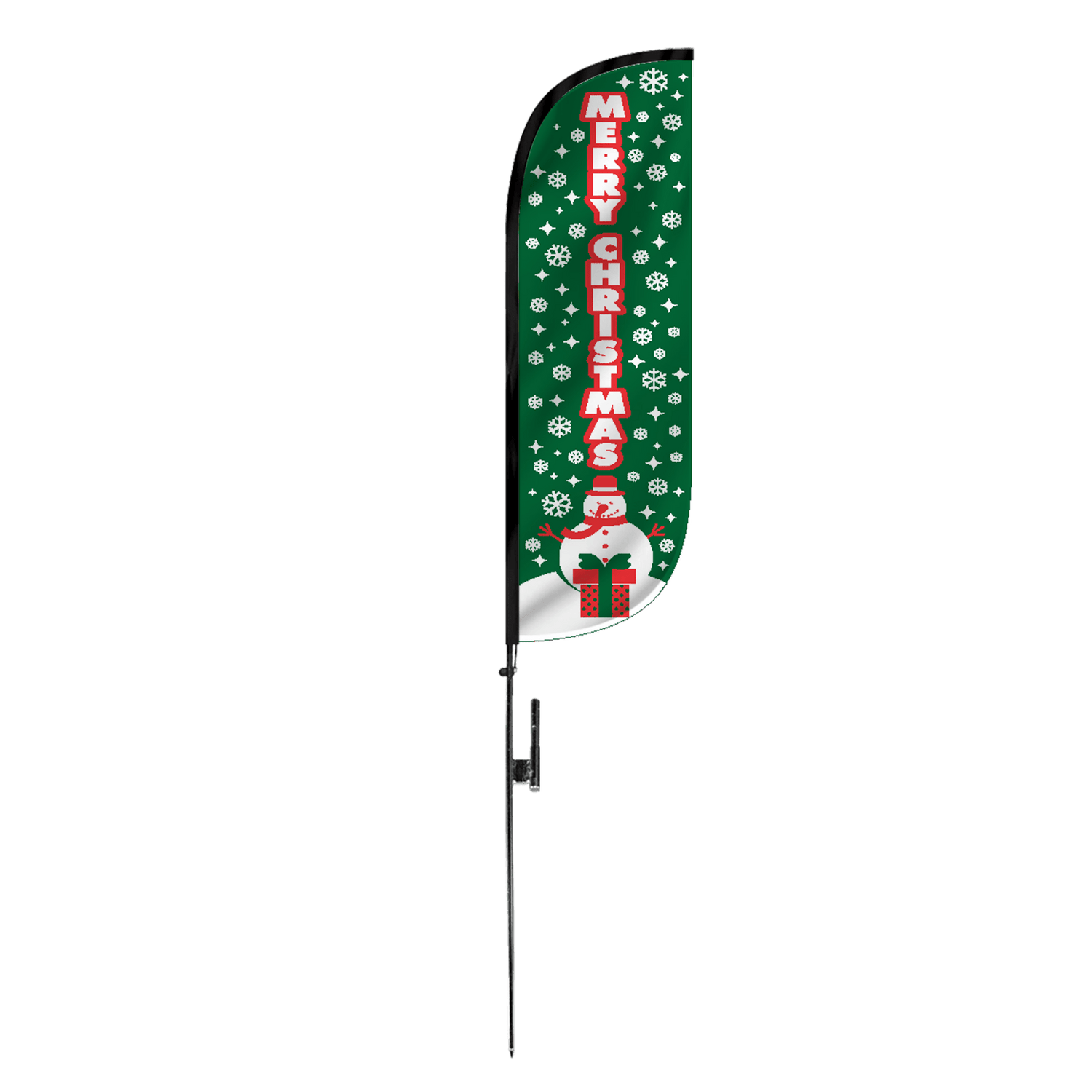 Merry Christmas Feather Flag 