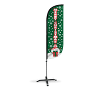 Merry Christmas Feather Flag 10M5000093