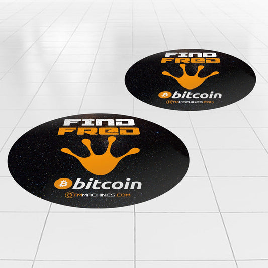 BTM Machine "Fred Footprint" 12inch Floor Decals - 10 pack 