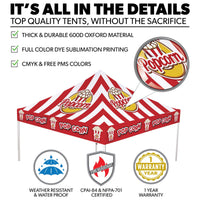 Custom Canopy Tent with Full Back & Half Side Walls