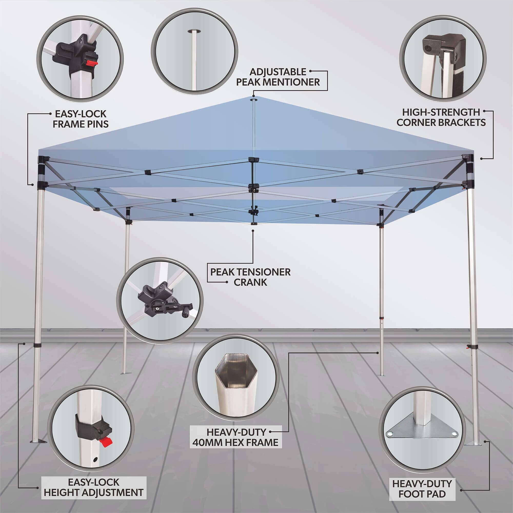 Custom Canopy Tent with Back Wall