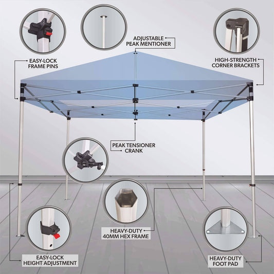 Custom Canopy Tent with Back Wall