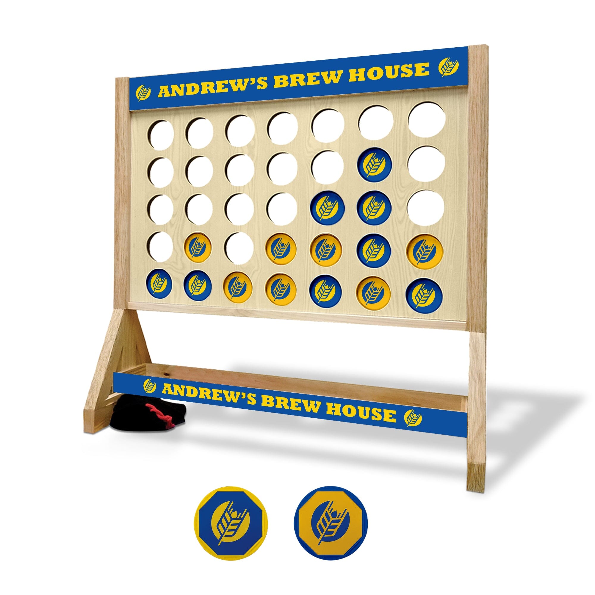 Custom Giant Connect 4 game with massive all-wood construction and custom branding 4 Promotional Game 