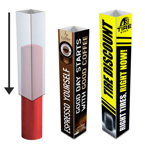 Custom Coroplast Bollard Covers