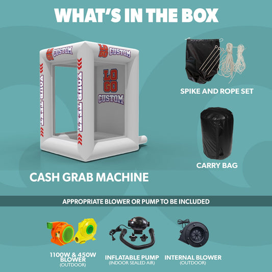 Custom Inflatable Cash Grab Machine