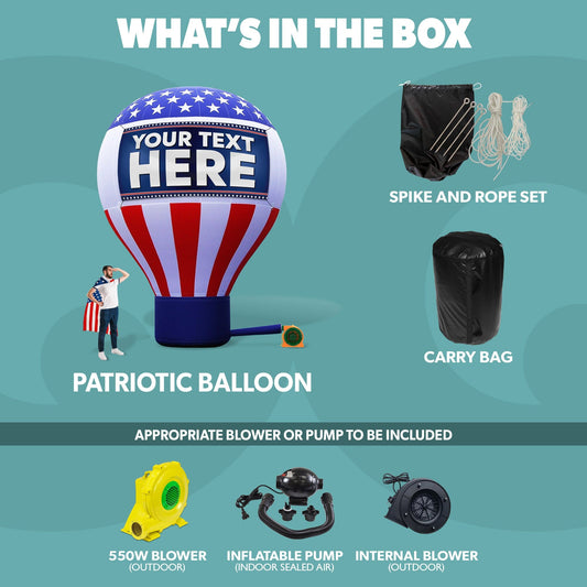 20ft Giant Inflatable Patriotic Balloon
