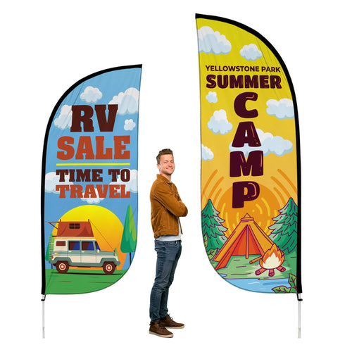 Custom XL Wide Feather Flag