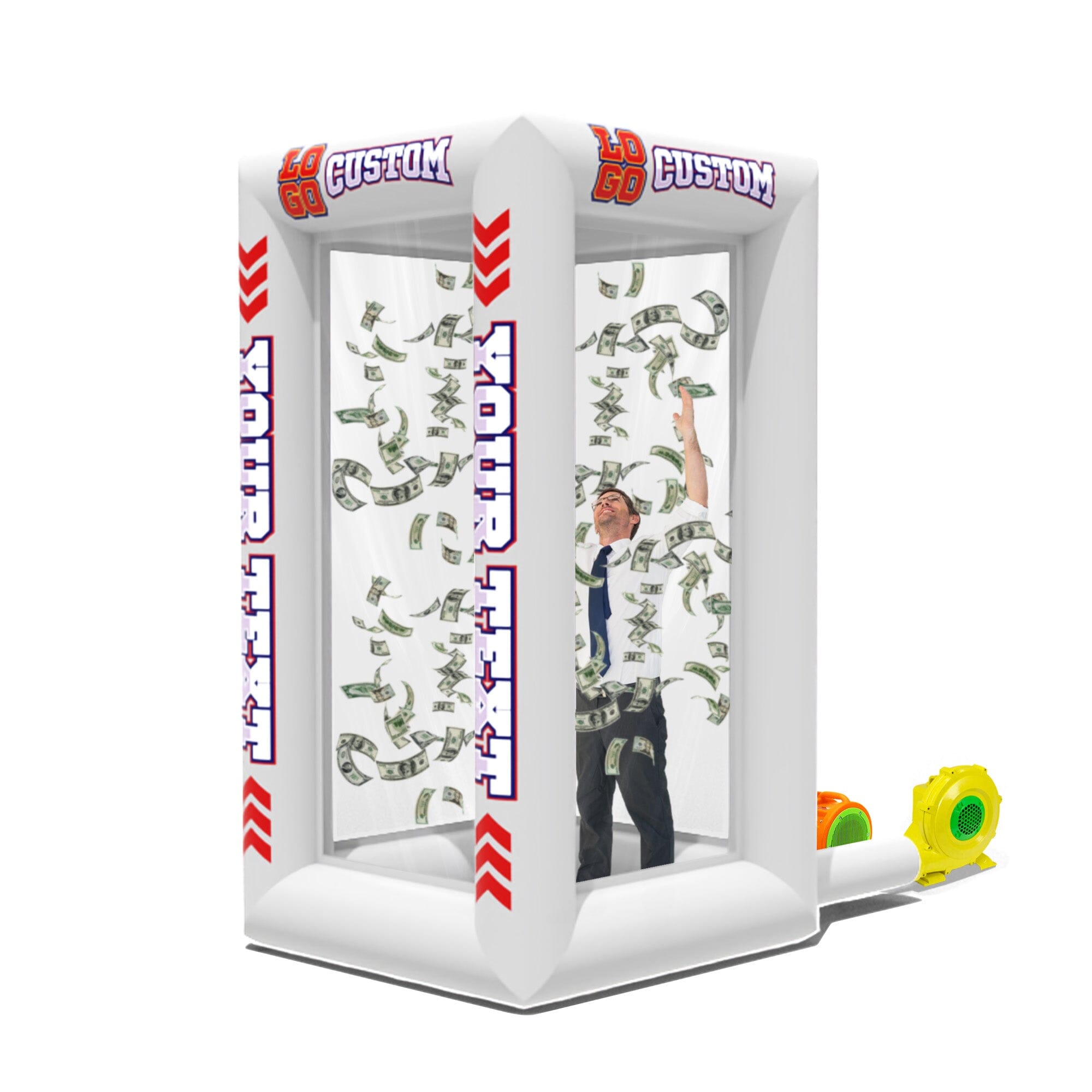 XL (12ft Tall) / White / Clear Back Wall