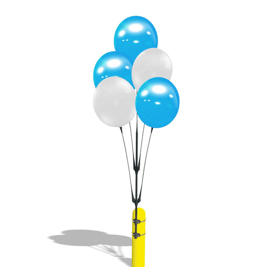 White and Blue Reusable Vinyl Balloon Cluster Kit 10M8011115