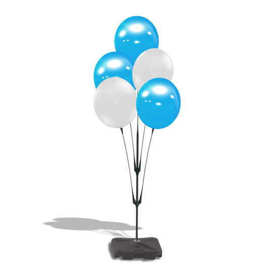 White and Blue Reusable Vinyl Balloon Cluster Kit 10M8011114
