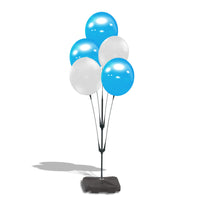 White and Blue Reusable Vinyl Balloon Cluster Kit 10M8011114