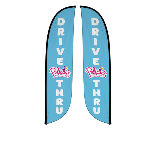 Pelican's Snoballs "Drive-Thru" 12ft Feather Flag 10M1200466