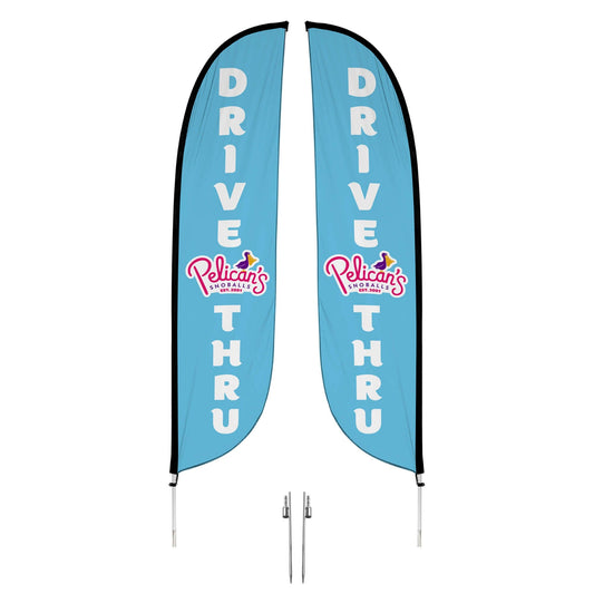 Pelican's Snoballs "Drive-Thru" 12ft Feather Flag 10M1200467