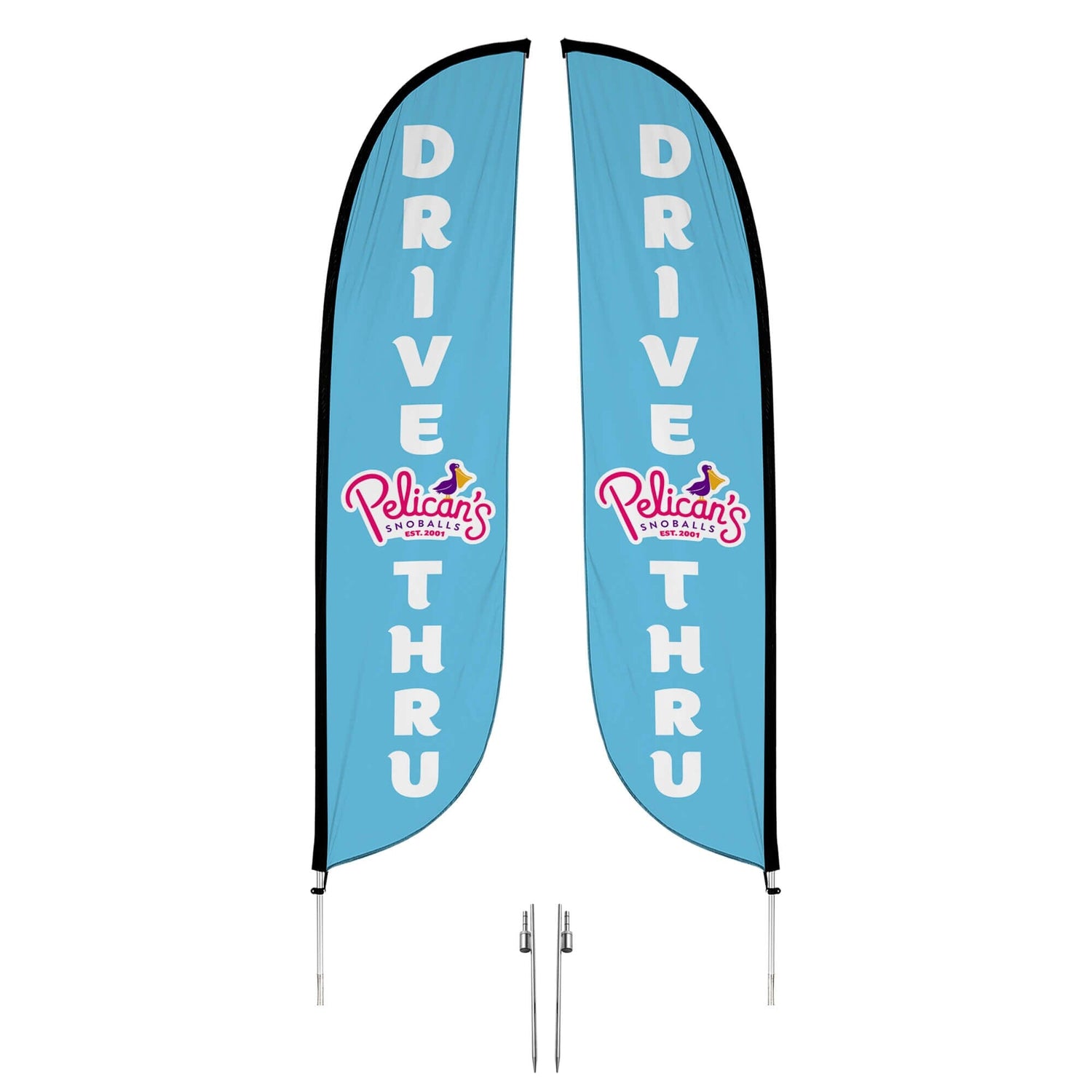 Pelican's Snoballs "Drive-Thru" 12ft Feather Flag 10M1200467