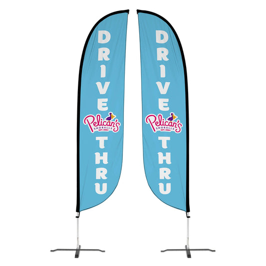 Pelican's Snoballs "Drive-Thru" 12ft Feather Flag 10M1200468