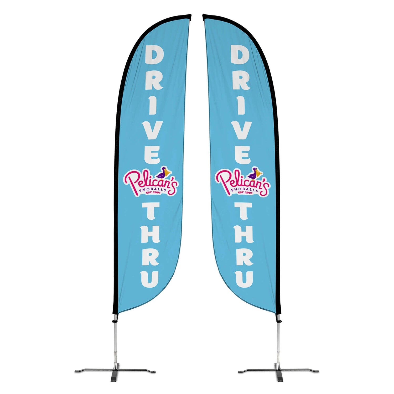 Pelican's Snoballs "Drive-Thru" 12ft Feather Flag 10M1200468