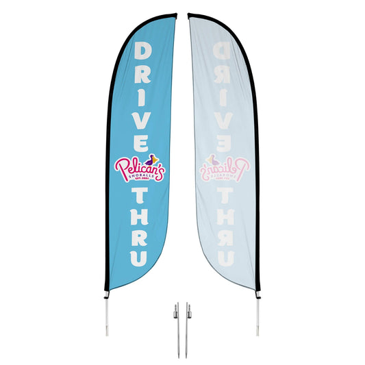Pelican's Snoballs "Drive-Thru" 12ft Feather Flag 10M1200464