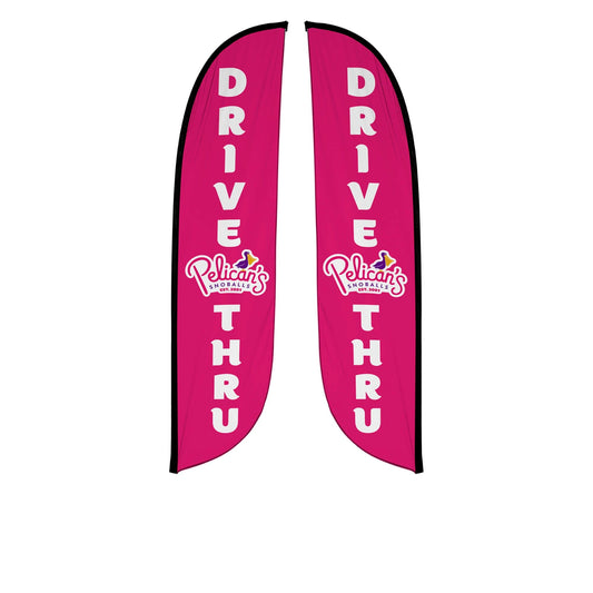 Pelican's Snoballs "Drive-Thru" 12ft Feather Flag 10M1200472