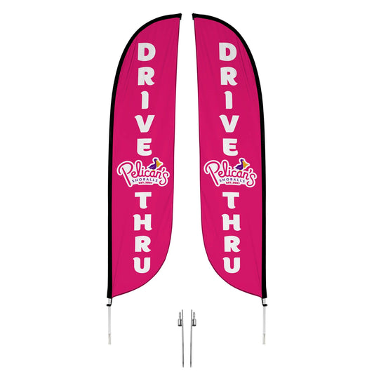 Pelican's Snoballs "Drive-Thru" 12ft Feather Flag 10M1200473
