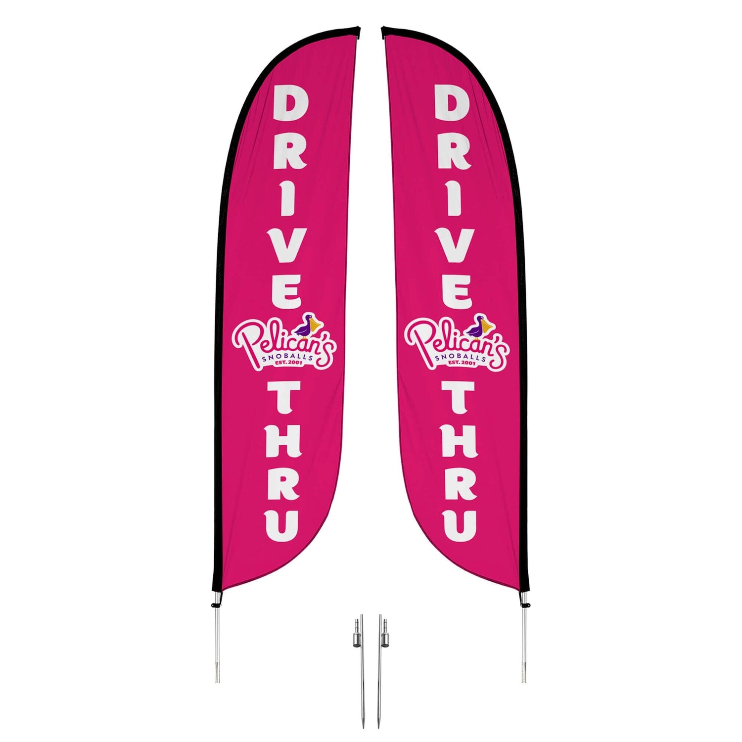 Pelican's Snoballs "Drive-Thru" 12ft Feather Flag 10M1200473