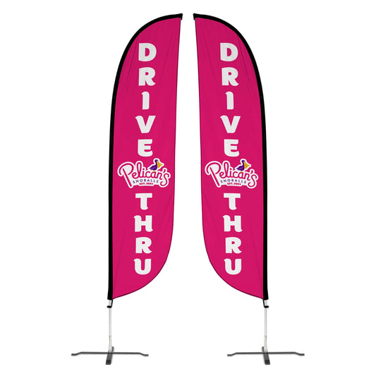 Pelican's Snoballs "Drive-Thru" 12ft Feather Flag 10M1200474